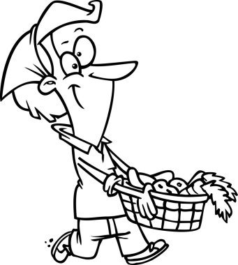 çizgi film kadın bahçıvan