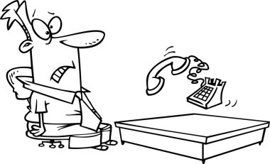 karikatür telefonu susmak
