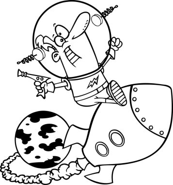 karikatür roket adam