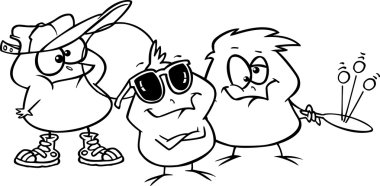 Cartoon Chick Peeps vector Cartoon Chick Peeps vector