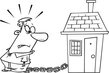 karikatür mortgage borç zincirlerini