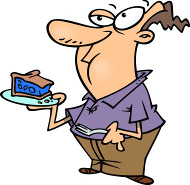 karikatür böğürtlenli turta