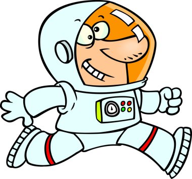 karikatür astronot