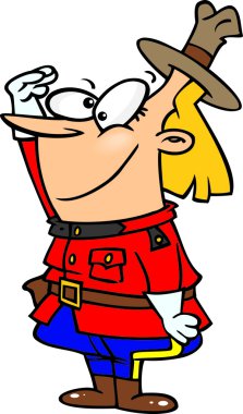 Kadın atlı polis cartoon