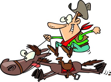 karikatür pony express binici