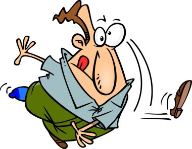 çizgi film erkek ayakkabı atma