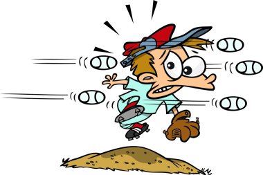 çizgi film çocuk baseball sürahi