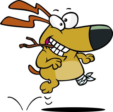 karikatür köpek tripod