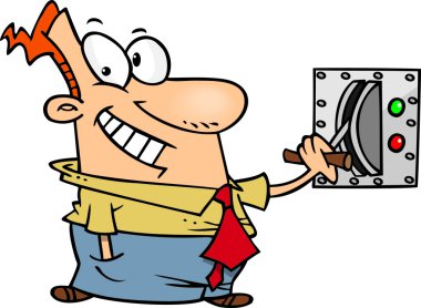 karikatür işadamı bir geçiş atma