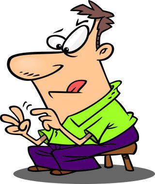 çizgi adam parmaklarında sayma