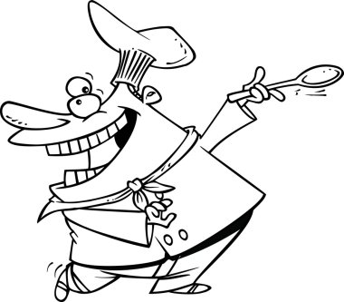 karikatür Şef dans