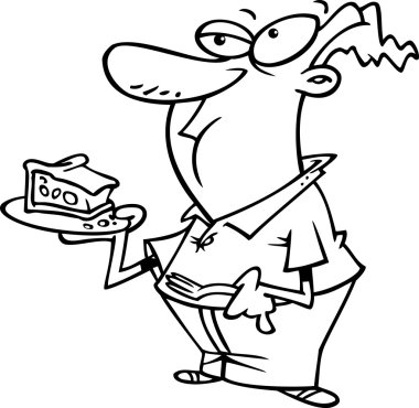 karikatür böğürtlenli turta