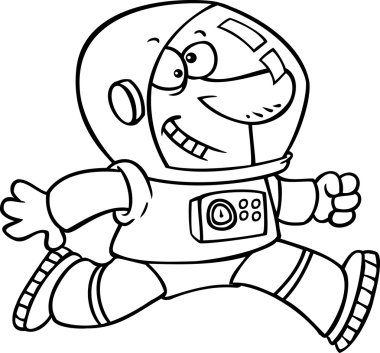 karikatür astronot