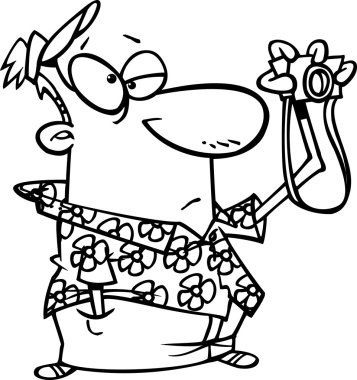 karikatür sıkılmış turizm