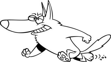 çalışan karikatür köpek