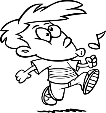karikatür gamsız çocuk