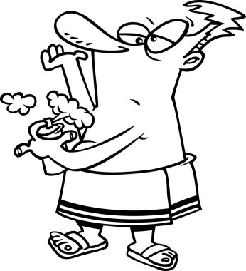 karikatür sabah rutin