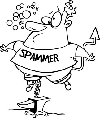 e-posta spam cartoon