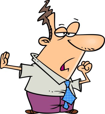 karikatür işadamı bıkkın