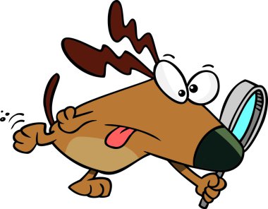 karikatür köpek Büyüteç