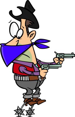 çizgi film kovboy silahlı soygun