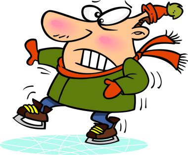 karikatür titrek buz patenci