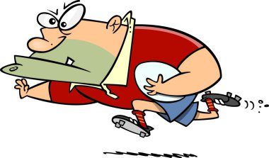 karikatür rugby oyuncusu