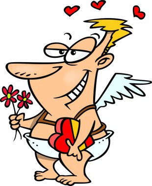 Cartoon Valentines Day Cupid