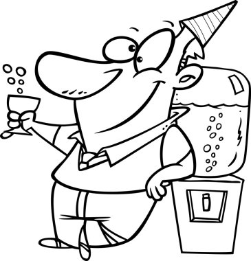 karikatür watercooler tezahürat
