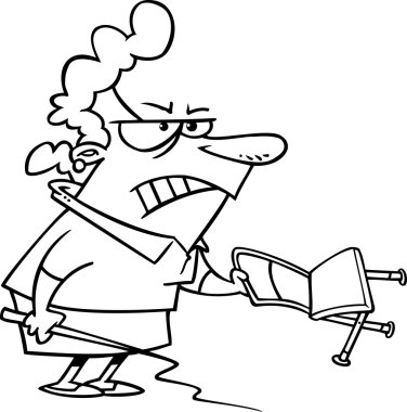 Cartoon Boss Lady vector Cartoon Boss Lady vector