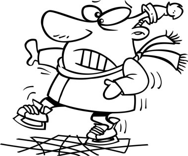 karikatür titrek buz patenci