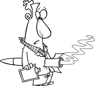 bir adamın midesi sayesinde karikatür roket