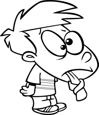 karikatür bağladılar dil çocuk