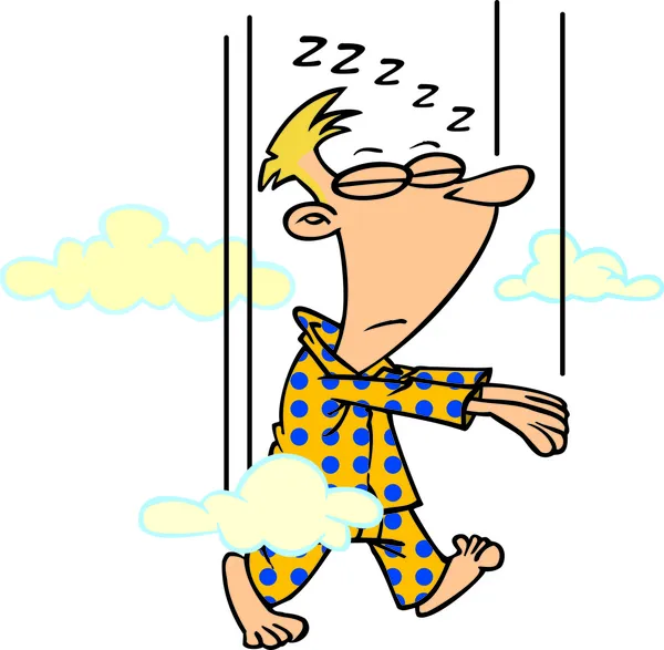 Cartoon Sleepwalker — Stock Vector