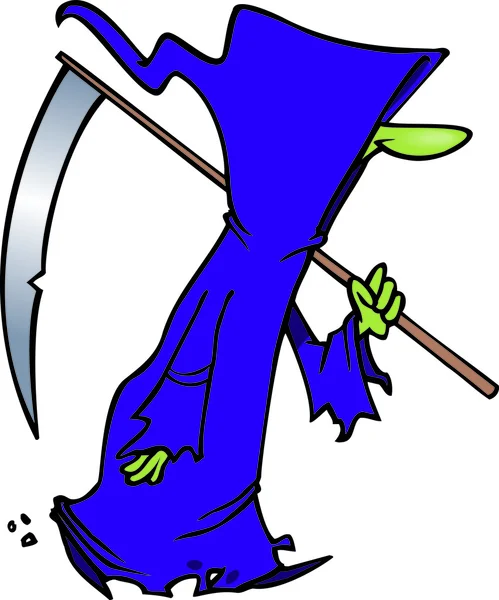 Γελοιογραφία grim reaper — Διανυσματικό Αρχείο