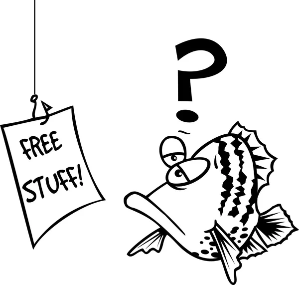 Señuelo de pescado de dibujos animados — Vector de stock