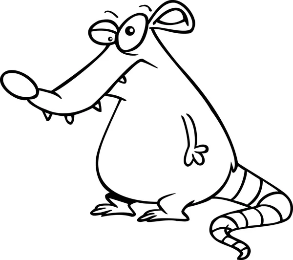 Graisse de bande dessinée Rat — Image vectorielle