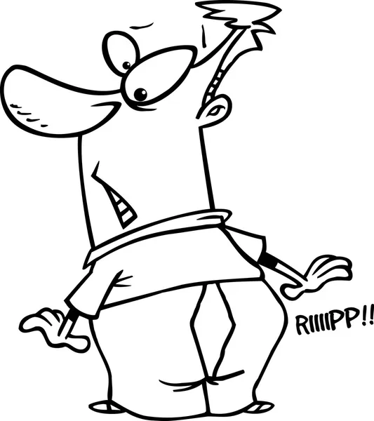 Pantalones de dibujos animados Rip — Archivo Imágenes Vectoriales