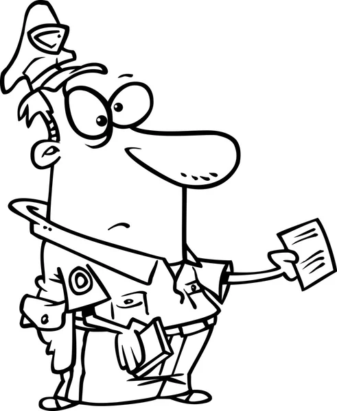 karikatür polis bilet yazma