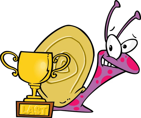 Trofeo de caracol de dibujos animados — Vector de stock