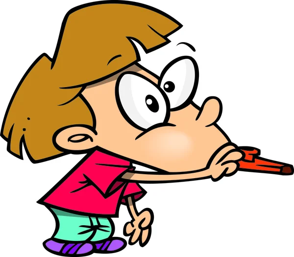 Cartoon Girl with Asthma Inhaler — Stock Vector © ronleishman 13951344