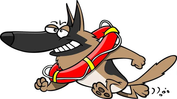 Cartoon dog plavčík — Stockový vektor