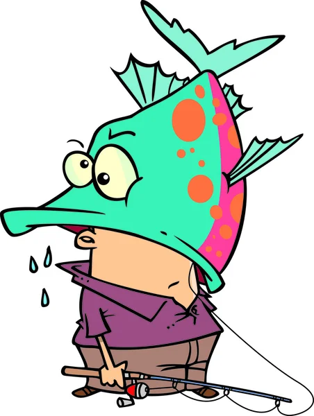 Dessin animé Fish Tale — Image vectorielle