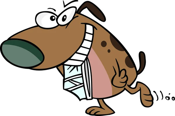 Cartoon hond ondergoed — Stockvector