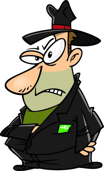 Cartoon gangster strafrecht — Stockvector