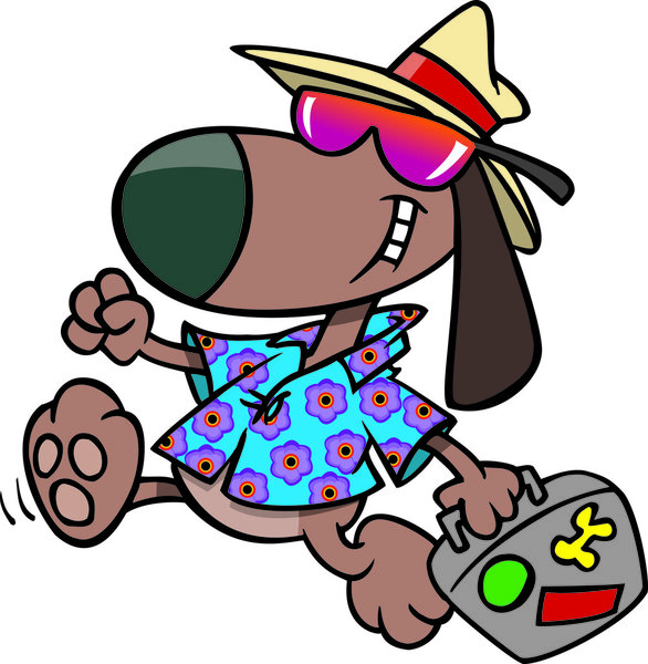 Cartoon Dog Vacation
