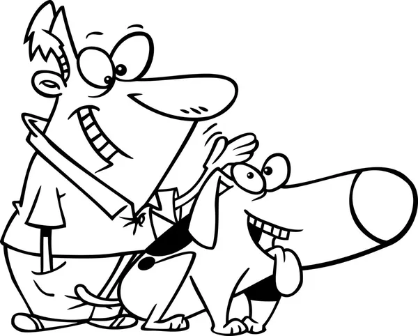 Pat perro de dibujos animados — Vector de stock