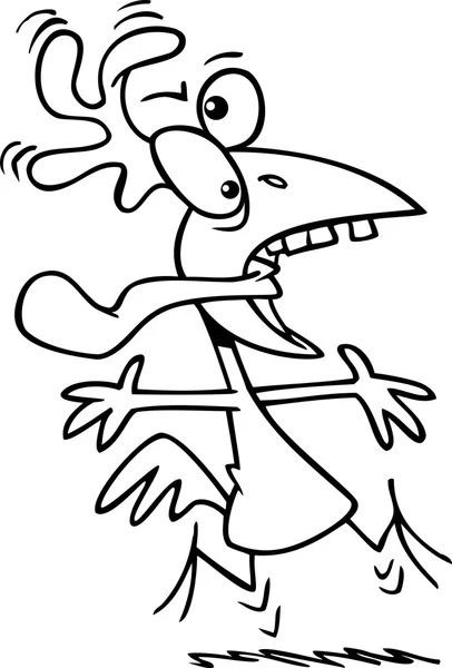 Pollo loco de dibujos animados — Archivo Imágenes Vectoriales