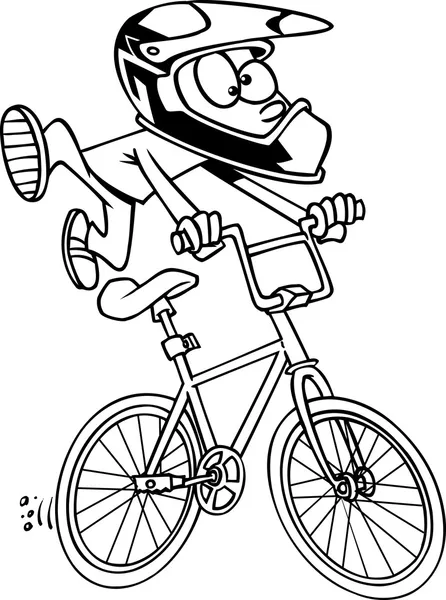 Bmx 자전거 만화 — 스톡 벡터