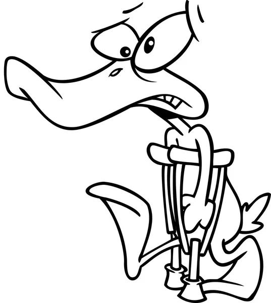 Cartoon Lame Duck — Stockvector